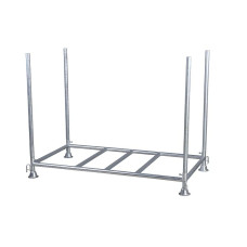 Storage and transport frame for barriers