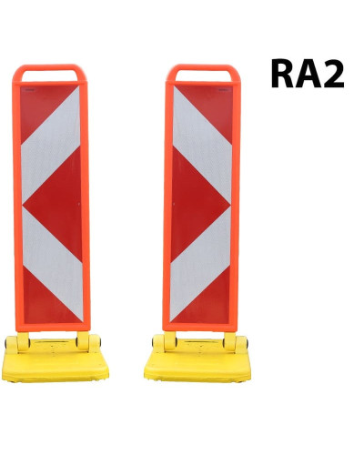 Folding beacon with yellow base plate two-sided RA2 arrow  - HORIZONT