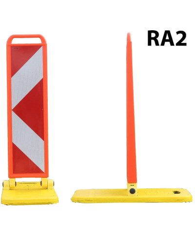 Folding beacon with yellow base plate two-sided RA2 arrow  - HORIZONT