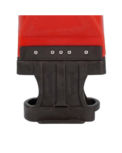 Leitboy Bollard L120 in red with reflective stripes, self-erecting  - HORIZONT