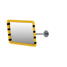 Check Point industrial mirror in yellow and black frame 30x50 cm