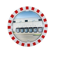 Verkehrsspiegel rot-weiß 600mm Polymir