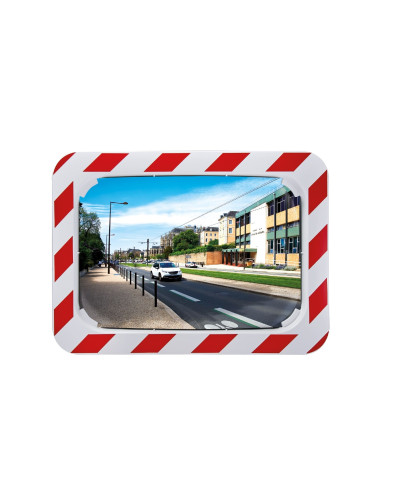 Verkehrsspiegel rot-weiß 400x600mm Polymir online kaufen