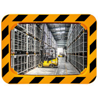 Industrial Mirror Vialux yellow/black 600x800mm – P.A.S.