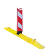 Yellow guide threshold made of PP with visual signs 