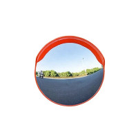 Acrylic glass traffic mirror, red-white, diameter 80 cm 