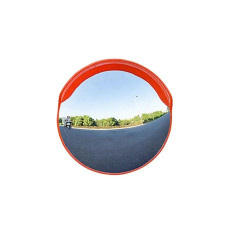 Acrylic glass traffic mirror, red-white, diameter 80 cm 