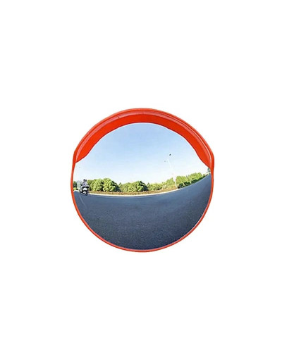 Acrylic glass traffic mirror, red-white, diameter 80 cm  - Buy in the online store.