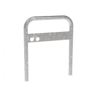 Curved Bicycle Rack with Signage, 1 Bicycle, PROCITY: Metal - Hot-dip Galvanized, for Embedding.