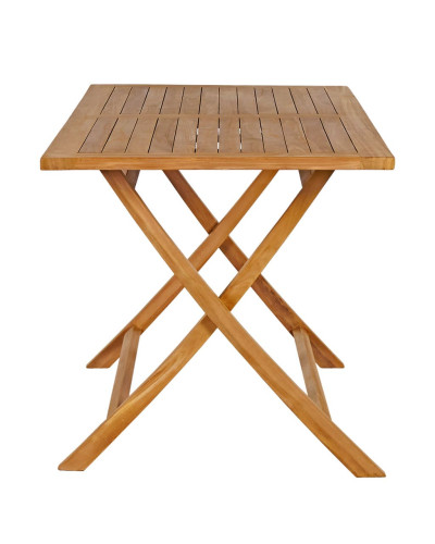 Teak Gartentisch klappbar Massivholz 125 mal 60 Zentimeter
