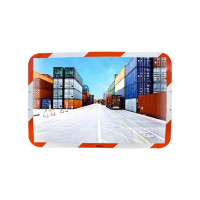 Vialux Mirror Red/White - 600x400mm - ECOMIR Quality.