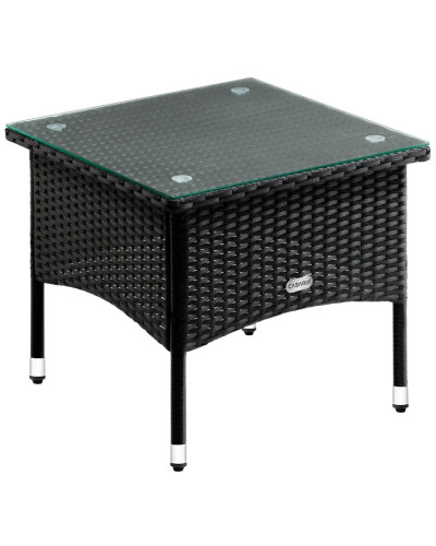 Beistelltisch Eckig Aluminium Weiß 50 Zentimeter