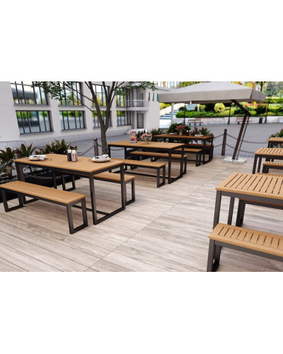 Beer Garden Set Lynx 3-pcs Aluminium/Eucalyptus