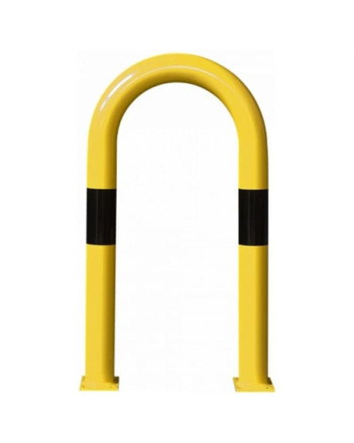 Impact protection bar, steel tube Ø 76 mm for dowelling, yellow  - INCAPCORP. Buy in the online store.