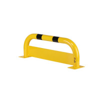 Rammschutzbügel mit Unterfahrschutz, Innenbereich, gelb-schwarz D 76 mm H 350 x B 1045 mm TÜV-geprüft