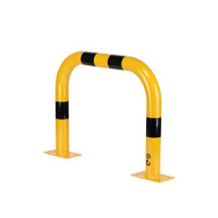Steel hoop protection guard Galvanized und Coated Yellow-Black D 76 mm H 600 x W 750 mm TEUV-tested