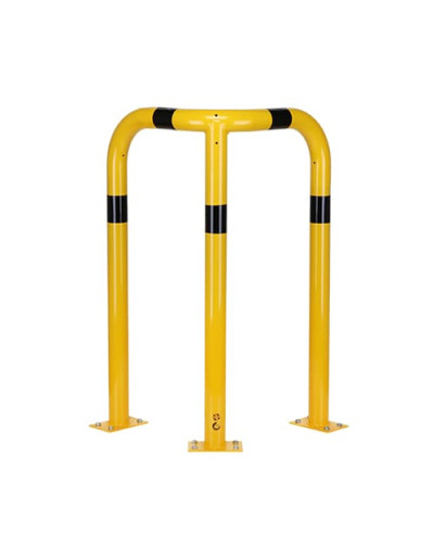 Rammschutzecken Eckschutzbügel 1200 mm Höhe, 600x600 mm, verzinkt und beschichtet, zum Aufdübeln, gelb-schwarz - INCAPCORP. Kaufen Sie im Online-Shop