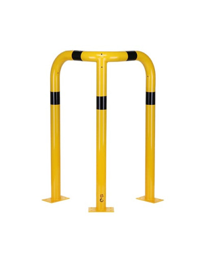 Rammschutzecken Eckschutzbügel 1200 mm Höhe, 600x600 mm, verzinkt und beschichtet, zum Aufdübeln, gelb-schwarz - INCAPCORP. Kaufen Sie im Online-Shop