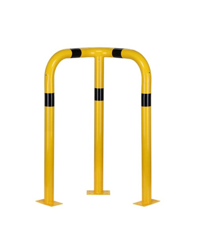 Rammschutzecken Eckschutzbügel 1200 mm Höhe, 600x600 mm, verzinkt und beschichtet, zum Aufdübeln, gelb-schwarz - INCAPCORP. Kaufen Sie im Online-Shop