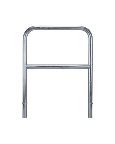 Ramp guard rail with knee rail, H 1100 mm x W 1000 mm, galvanized, for clipping on  - INCAPCORP. Buy in the online store.