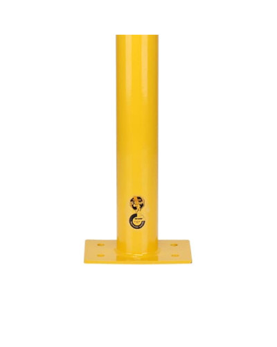 Rammschutzpoller D 76 mm H 1200 mm, gelb/schwarz. TÜV-zertifiziert. Kaufen Sie im Online-Shop