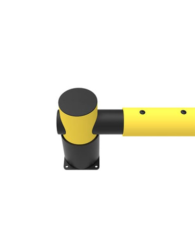 Rack-end barrier Golf single rail, 1100 mm, yellow-black, for Dowelling - INCAPCORP. Buy in the online store.