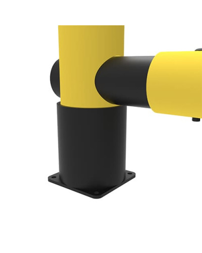 Rack-end barrier Golf single rail, 1100 mm, yellow-black, for Dowelling - INCAPCORP. Buy in the online store.