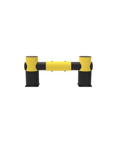 Rack-end barrier Golf single rail, 1100 mm, yellow-black, for Dowelling - INCAPCORP. Buy in the online store.