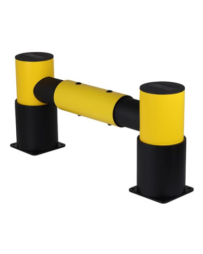 Rack-end barrier Golf single rail, 1100 mm, yellow-black, for Dowelling - INCAPCORP. Buy in the online store.