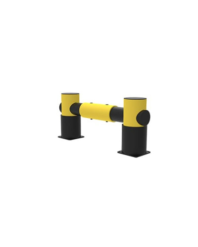 Rack-end barrier Golf single rail, 1100 mm, yellow-black, for Dowelling - INCAPCORP. Buy in the online store.