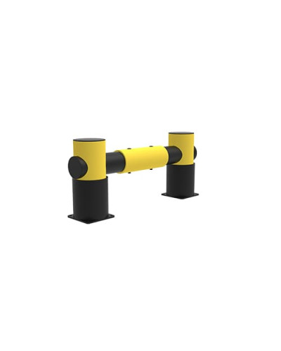 Rack-end barrier Golf single rail, 1100 mm, yellow-black, for Dowelling - INCAPCORP. Buy in the online store.