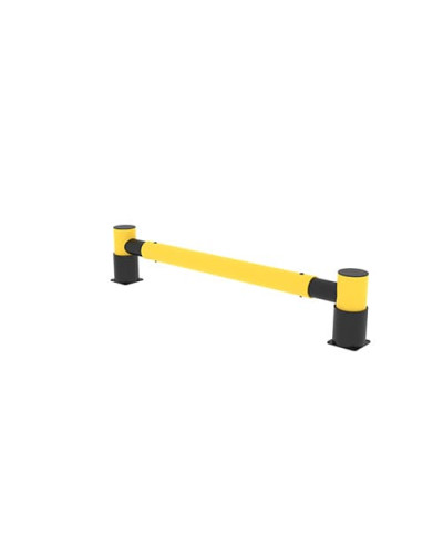Rack-end barrier Golf single rail, 2.5 m, yellow-black, for Dowelling - INCAPCORP. Buy in the online store.