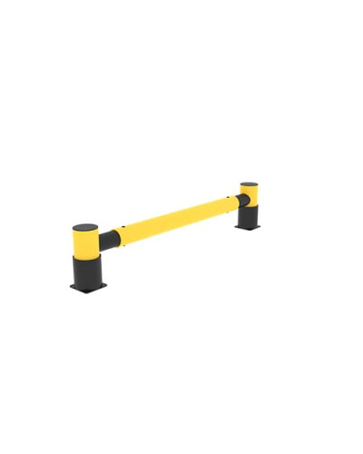 Rack-end barrier Golf single rail, 2.5 m, yellow-black, for Dowelling - INCAPCORP. Buy in the online store.