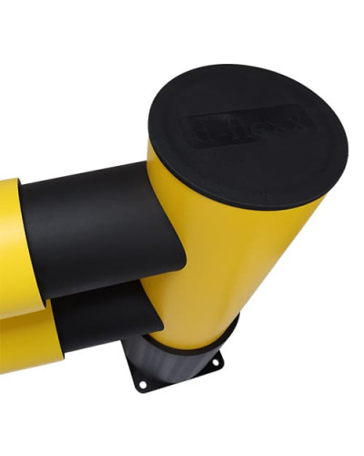Rack-end barrier Golf double rail, 1100 mm, yellow-black, for Dowelling - INCAPCORP. Buy in the online store.