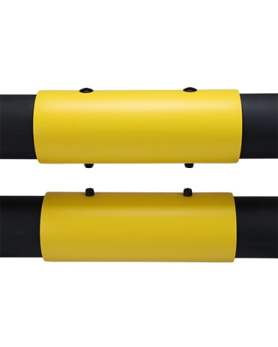 Rack-end barrier Golf double rail, 1100 mm, yellow-black, for Dowelling - INCAPCORP. Buy in the online store.