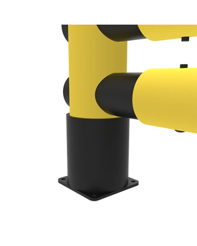 Rack-end barrier Golf double rail, 1100 mm, yellow-black, for Dowelling - INCAPCORP. Buy in the online store.