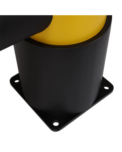 Rack-end barrier Golf double rail, 1100 mm, yellow-black, for Dowelling - INCAPCORP. Buy in the online store.