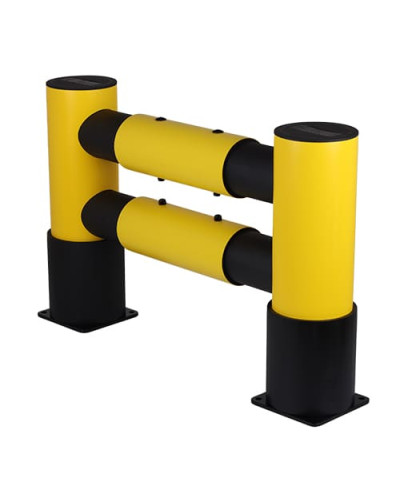 Rack-end barrier Golf double rail, 1100 mm, yellow-black, for Dowelling - INCAPCORP. Buy in the online store.