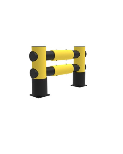 Rack-end barrier Golf double rail, 1100 mm, yellow-black, for Dowelling - INCAPCORP. Buy in the online store.