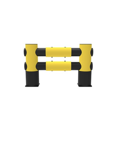 Rack-end barrier Golf double rail, 1100 mm, yellow-black, for Dowelling - INCAPCORP. Buy in the online store.