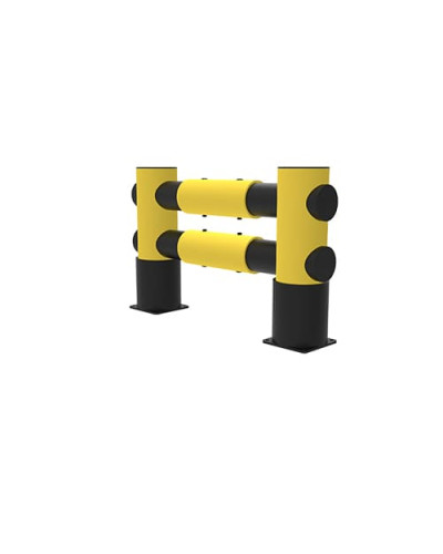 Rack-end barrier Golf double rail, 1100 mm, yellow-black, for Dowelling - INCAPCORP. Buy in the online store.