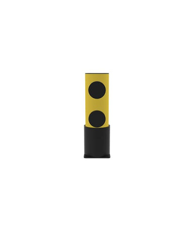 Rack-end barrier Golf double rail, 1100 mm, yellow-black, for Dowelling - INCAPCORP. Buy in the online store.