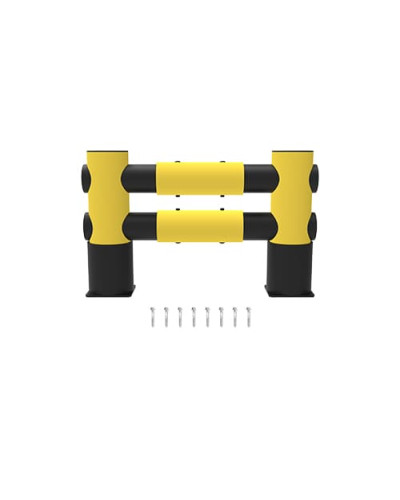 Rack-end barrier Golf double rail, 1100 mm, yellow-black, for Dowelling - INCAPCORP. Buy in the online store.