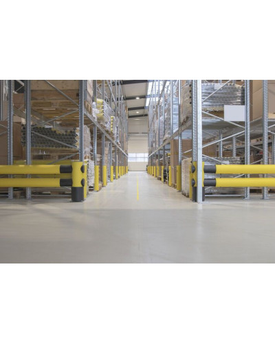 Rack-end barrier Golf double rail, 1100 mm, yellow-black, for Dowelling - INCAPCORP. Buy in the online store.