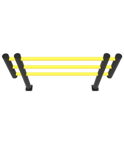 Foxtrot Fixed Unit Machine Guard, 2 m Wide, yellow-black, for Dowelling - INCAPCORP. Buy in the online store.