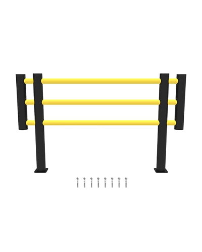 Foxtrot Fixed Unit Machine Guard, 2 m Wide, yellow-black, for Dowelling - INCAPCORP. Buy in the online store.