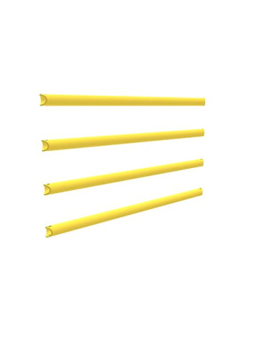 Set of bars made of flexible special plastic for safety barrier Delta 4, yellow - INCAPCORP. Buy in the online store.