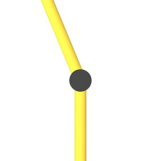 Corner post 337,5 degrees 100x1200 made of flexible special plastic for DELTA 4 safety barrier