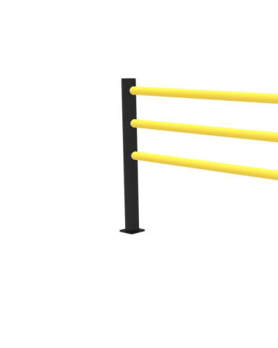 Delta 3-row/Oscar Sliding Door 1000 mm Wide for Modular ECHO Traffic Barrier Systems, yellow-black - INCAPCORP. Buy in the online store.