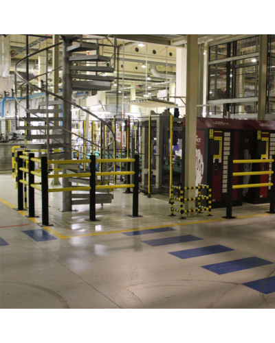 End post 100x1200 mm made of flexible special plastic for DELTA 3 flexible safety barrier, for Dowelling - INCAPCORP. Buy in the online store.